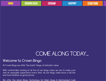 Tablet Screenshot of crown-bingo.co.uk